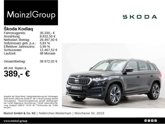 Skoda Kodiaq - 2.0 TDI 4x4 DSG L&K StdHzg AHK Pano Matri